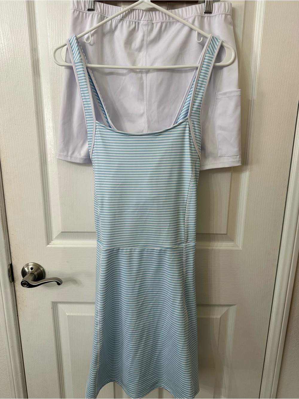 Tommy Bahama Striped Exercise Dress with Boy Shorts - NWOT Blue/White Size Large